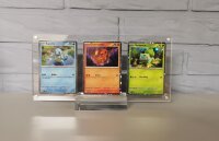 Acryl Case für 3 Pokemon Einzelkarten INKLUSIVE...
