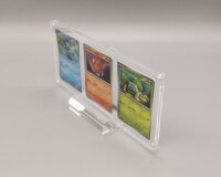 Acryl Case für 3 Pokemon Einzelkarten INKLUSIVE Standfuß