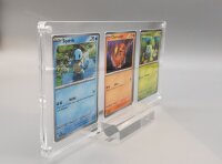 Acryl Case für 3 Pokemon Einzelkarten INKLUSIVE Standfuß