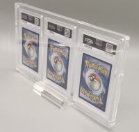 Acryl Case für PSA grading cases 3-Fach/Triple INKLUSIVE Standfuß