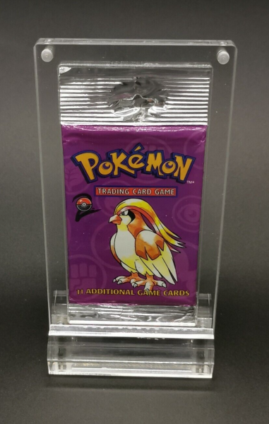 Acryl Case für Pokemon 1-Fach/Single LONG Booster INKLUSIVE Standfuß