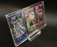 Acryl Case für Pokemon 3-Fach/Triple LONG Booster INKLUSIVE Standfuß