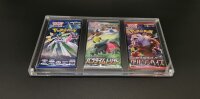 Acryl Case für Pokemon 3-Fach/Triple LONG Booster INKLUSIVE Standfuß