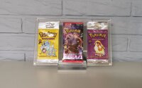 Acryl Case für Pokemon 3-Fach/Triple LONG Booster INKLUSIVE Standfuß
